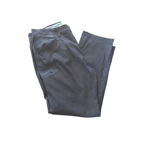 Orvis Mens Tech Outdoor Hiking Pants 38x30 Charcoal Gray Stretch Cargo Travel